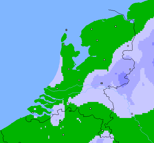 Neerslag (24 uur) Nederland