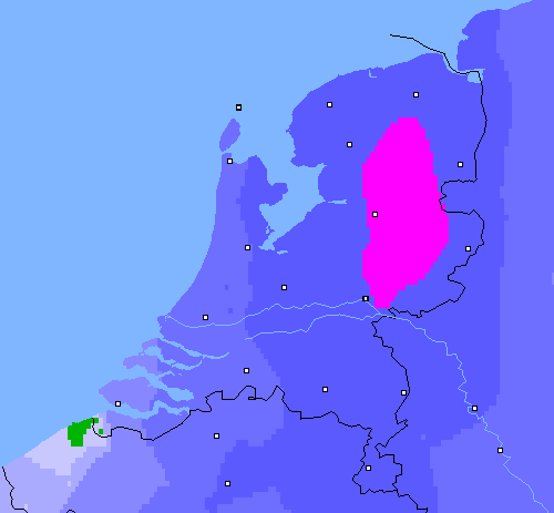 Neerslag (24 uur) Nederland